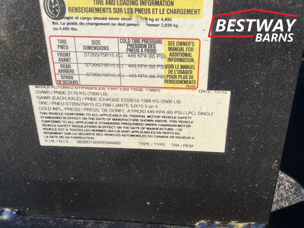 REPO 2024 East Texas 5 X 10 7K Dump