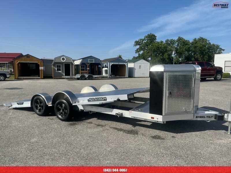 New 2027 Aluma 8218 EXECUTIVE TILT W/ CARGO BOX Car Hauler