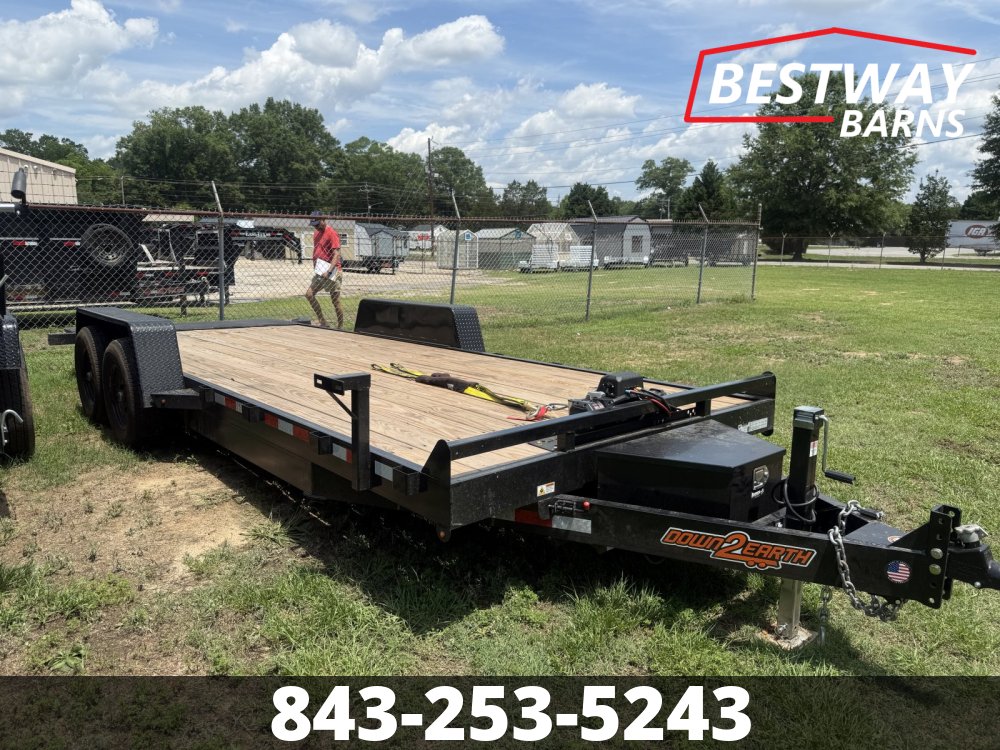 REPO 2026 Down 2 Earth 82X20 POWER TILT WOOD Deck Car Hauler