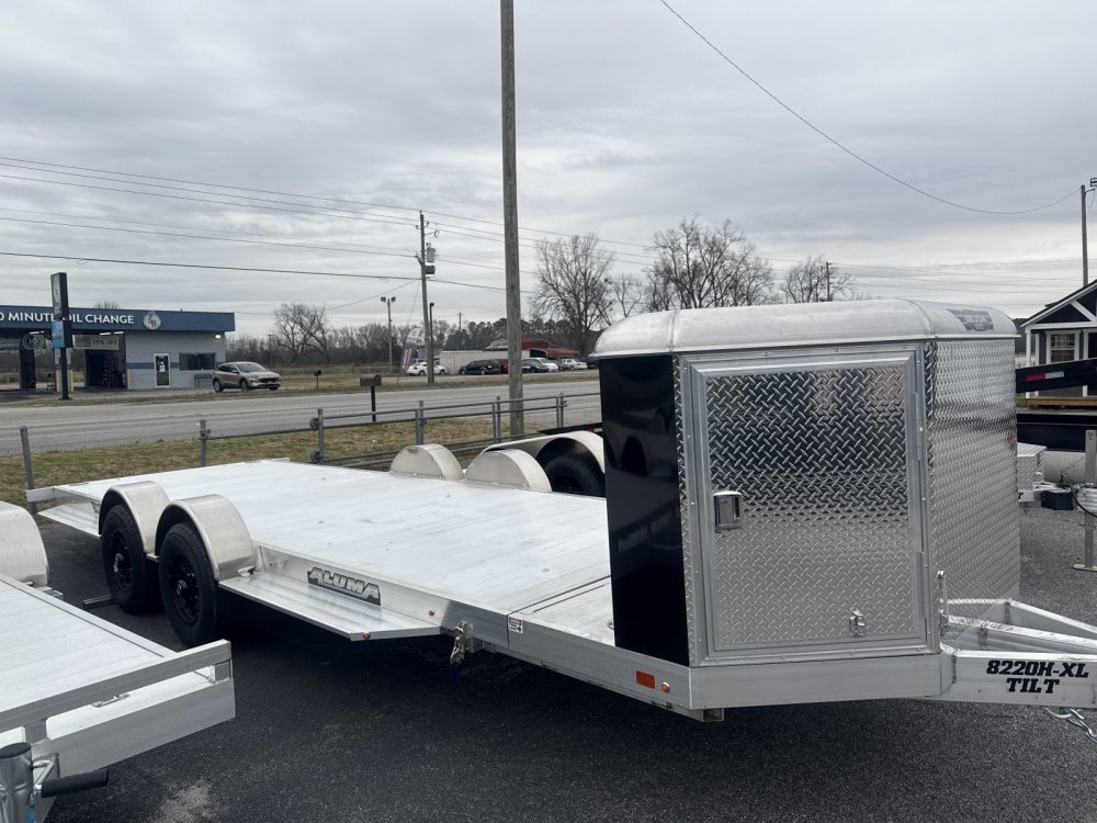 New 2026 Aluma 8220H XL TILT W/ CARGO BOX Car Hauler