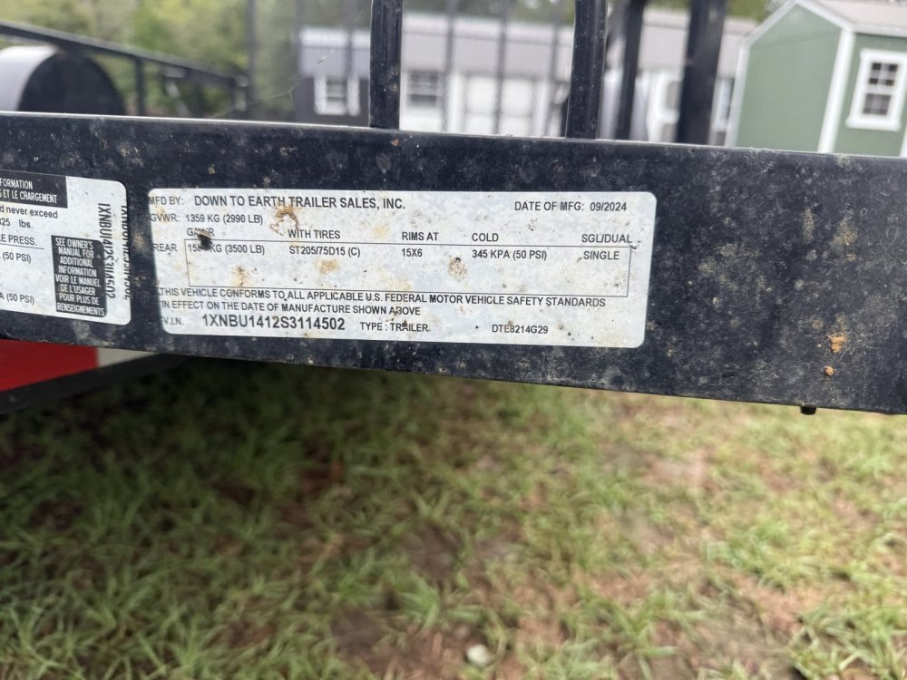 REPO 2024 Down 2 Earth Trailers 82 X 14 LANDSCAPE Utility