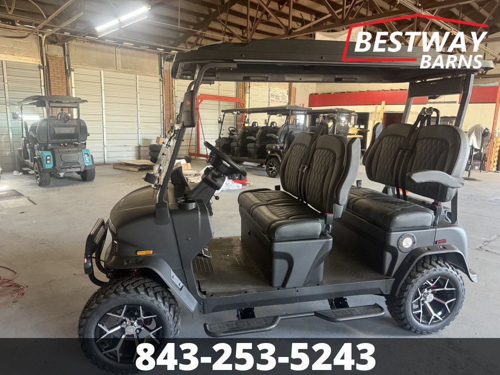 New 2026 Denago EV ROVER XL-T MATTE BLACK Golf Cart