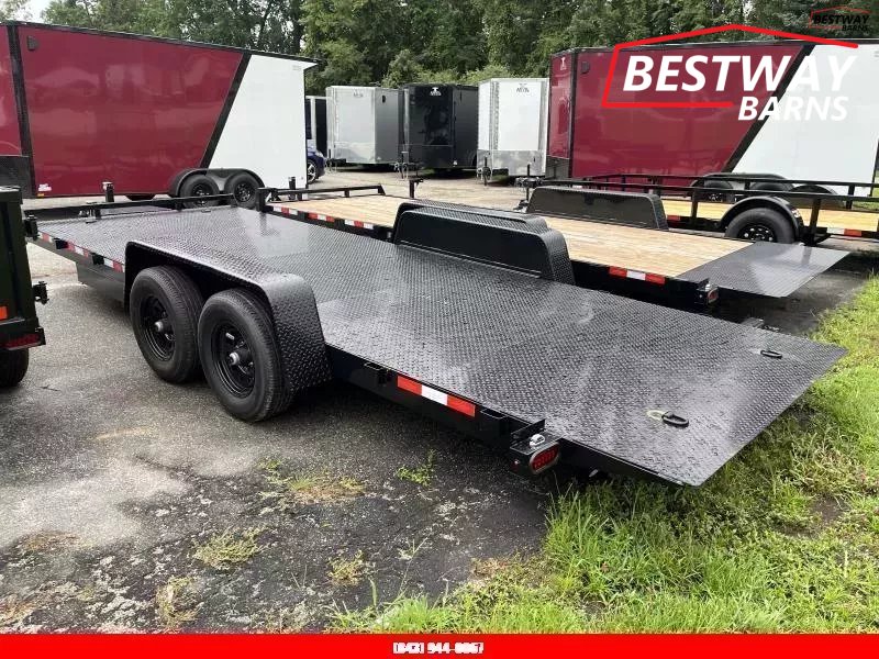 New 2026 Down 2 Earth 82X20 POWER TILT SOLID STEEL Deck Car Hauler