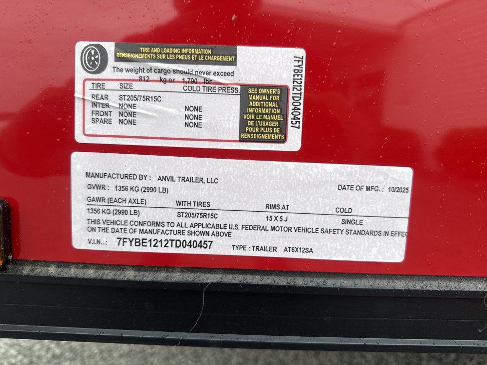 New 2025 Anvil Trailers 6X12 BLACKOUT Enclosed Cargo