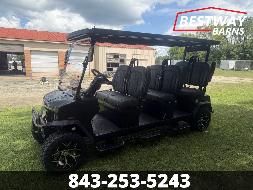 New 2026 Denago EV ROVER XXL-T BLACK Golf Cart