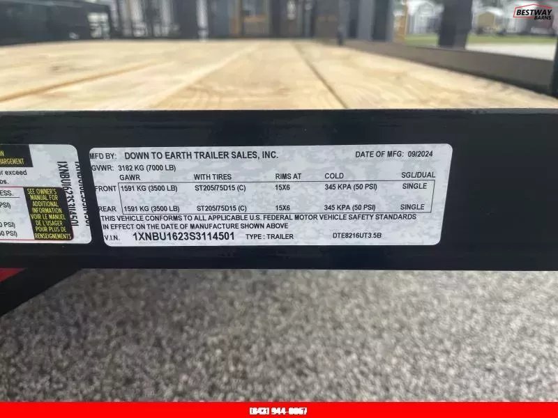 New 2026 Down 2 Earth Trailers 82 X 16 LANDSCAPE Utility