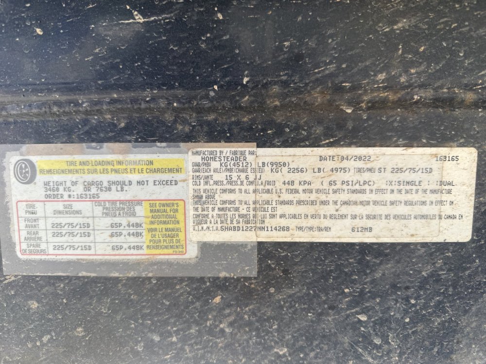 REPO 2022 HOMESTEADER 6X12 DOA DUMP Dump