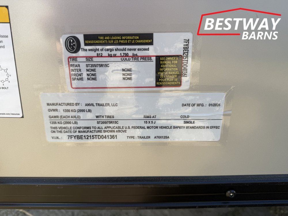 New 2026 Anvil 6X12 BLACKOUT Enclosed Cargo