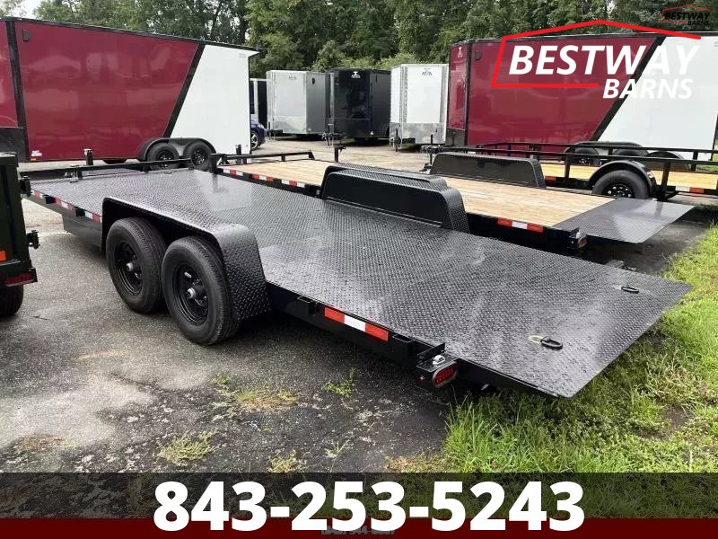 New 2026 Down 2 Earth 82X20 POWER TILT SOLID STEEL Deck Car Hauler