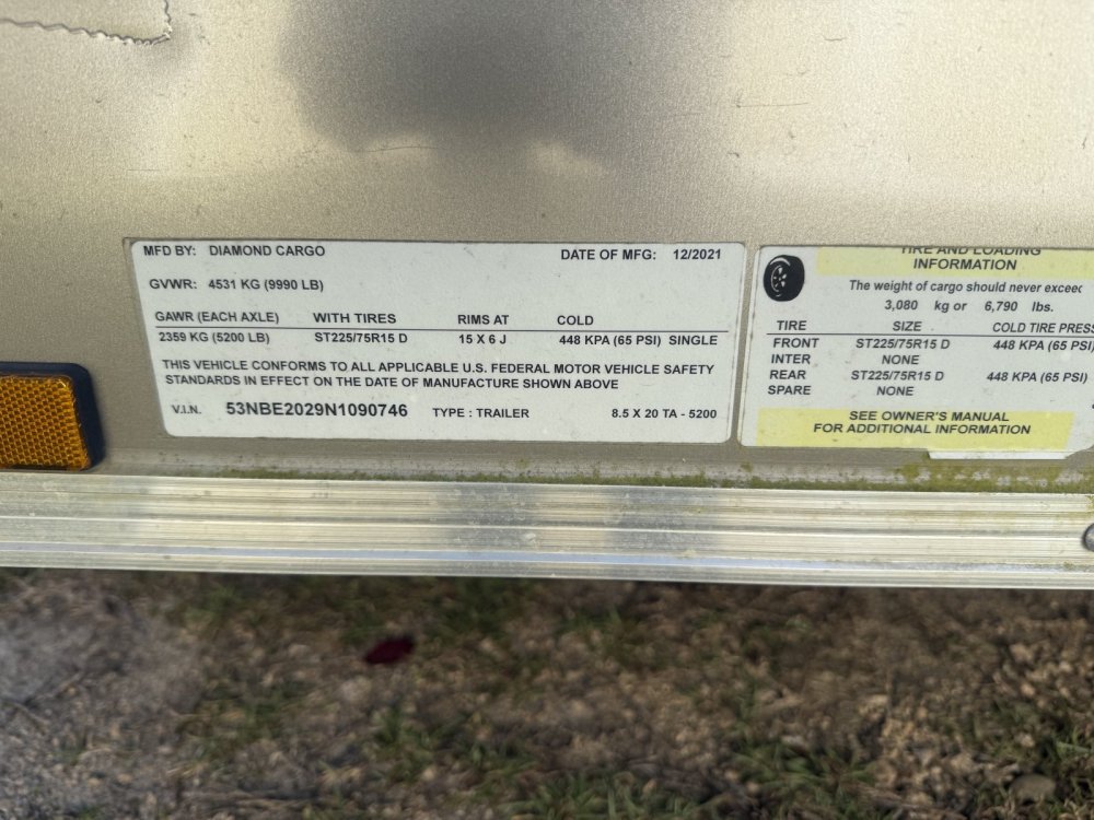 REPO 2022 Diamond Cargo 8.5 X 20 Enclosed Cargo