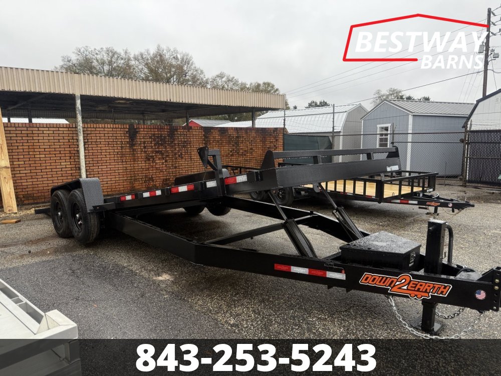 New 2026 Down 2 Earth 82 X 22' STEEL DECK POWER TILT Car Hauler
