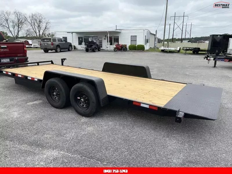 New 2025 Down 2 Earth 82X20 POWER TILT WOOD Deck Car Hauler