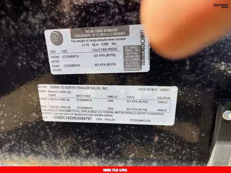 Used 2022 Down 2 Earth 82X34 14K DUAL Car Hauler