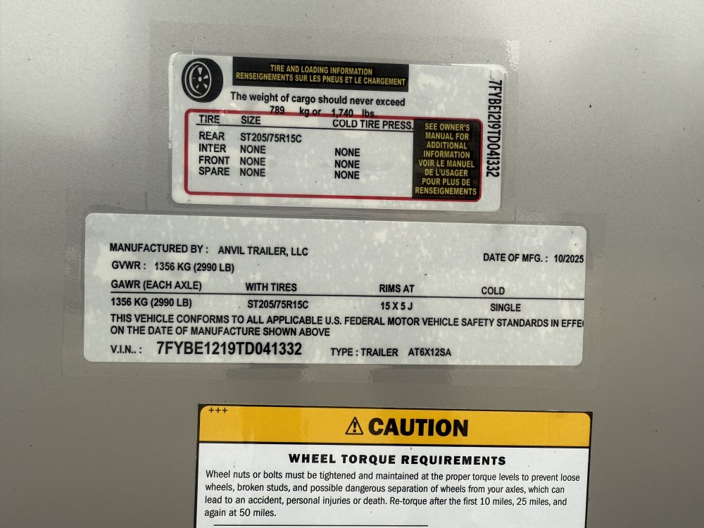 New 2026 Anvil Trailers 6X12 BLACKOUT Enclosed Cargo