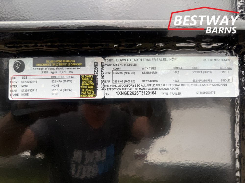 New 2026 Down 2 Earth 102 X 26' GOOSENECK POWER TILT 14K Equipment