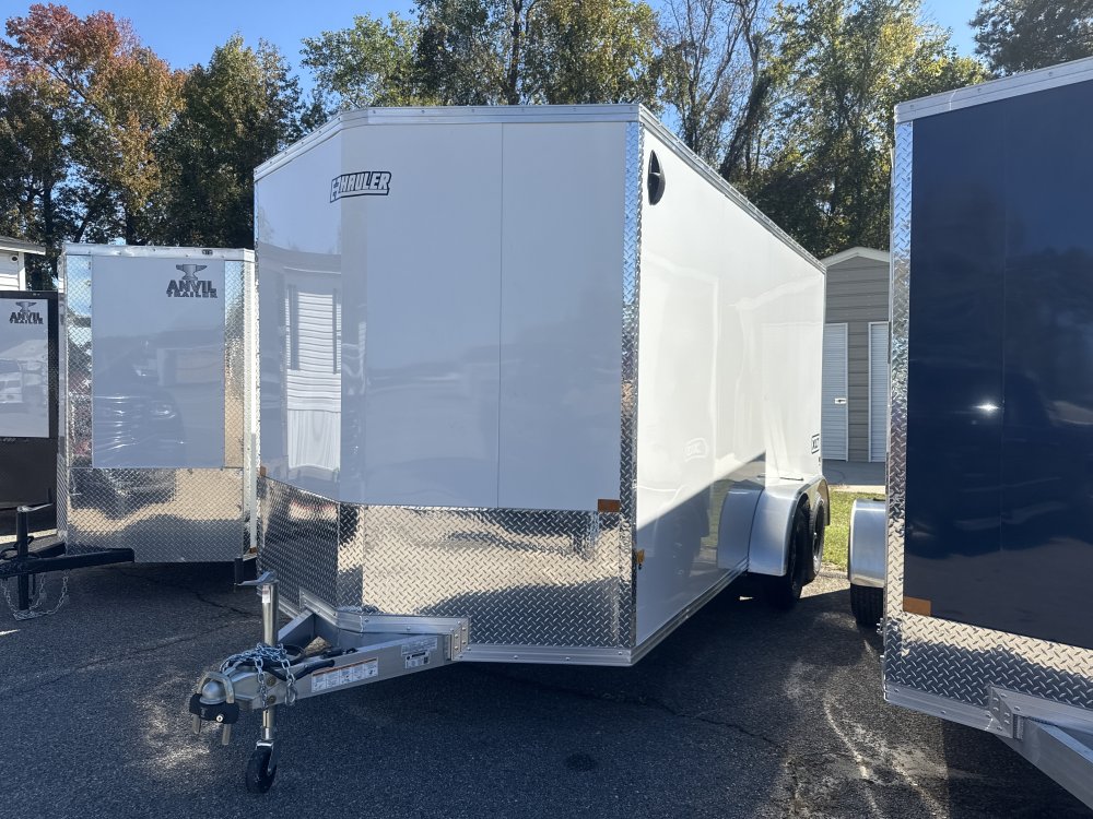 New 2025 Alcom XLT 7X16 ALUMINUM WHITE Enclosed Cargo