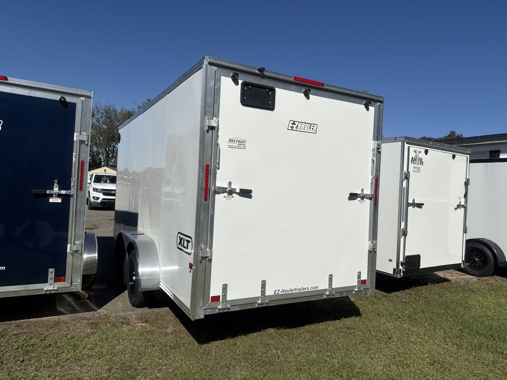 New 2025 Alcom XLT 7X16 ALUMINUM WHITE Enclosed Cargo