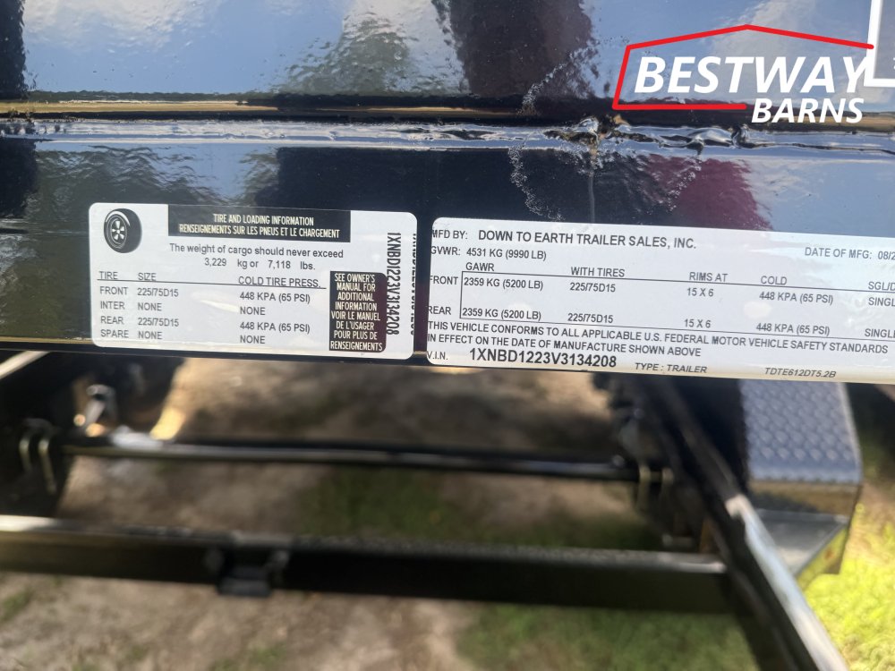 New 2027 Down 2 Earth 6 X 12 10k High Side comercial Dump