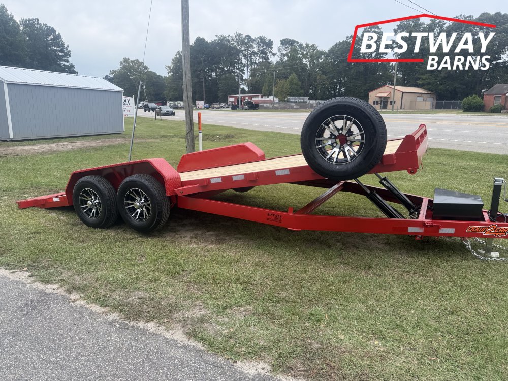 New 2027 Down 2 Earth 82X20 POWER TILT WOOD Deck Car Hauler