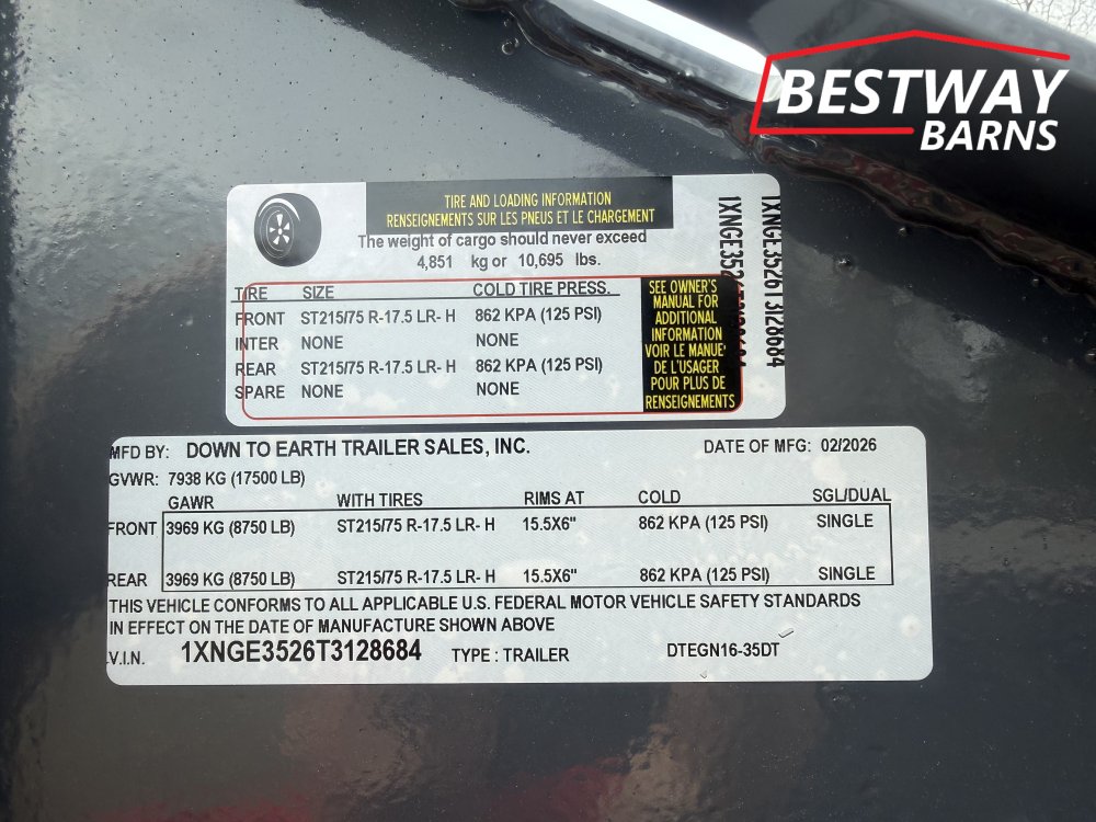 New 2026 Down 2 Earth 102 X 35' GOOSENECK 16K Equipment