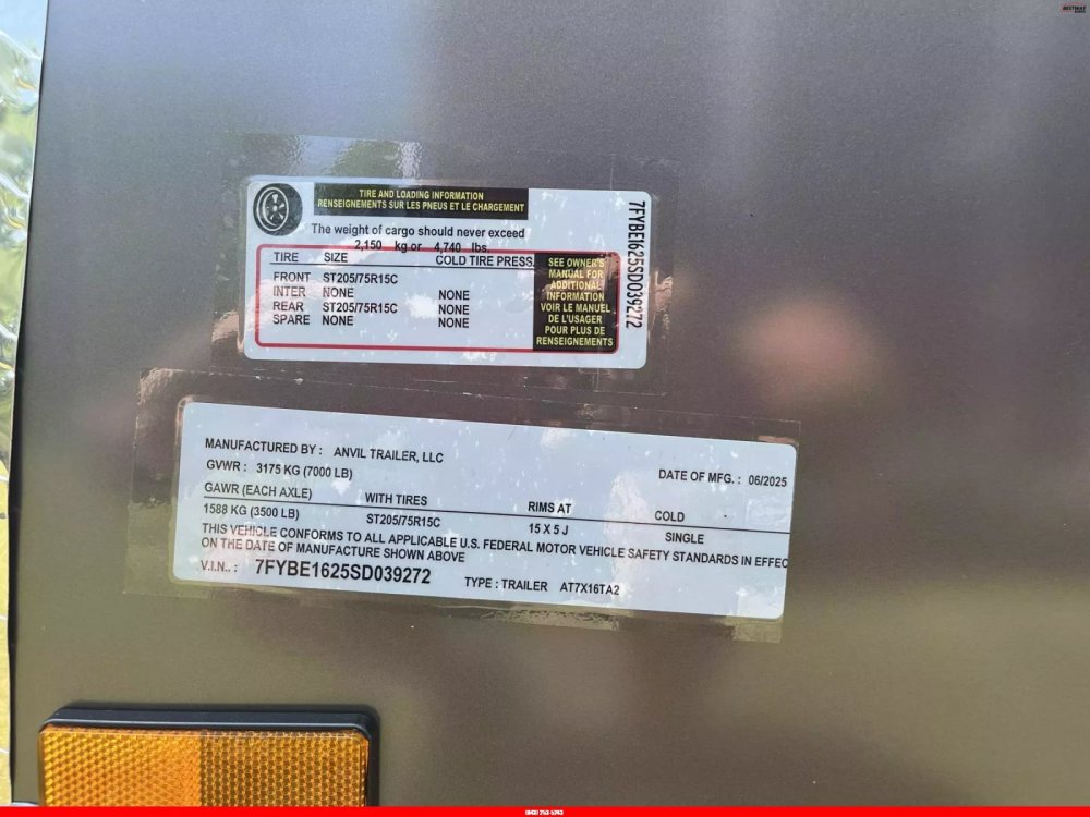 New 2025 Anvil 7X16 Enclosed Cargo