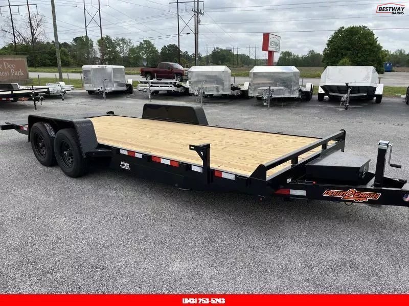 New 2025 Down 2 Earth Trailers 82X20 POWER TILT WOOD Deck Car Hauler