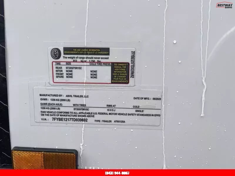 New 2025 Anvil Trailers 6X12 BLACKOUT Enclosed Cargo