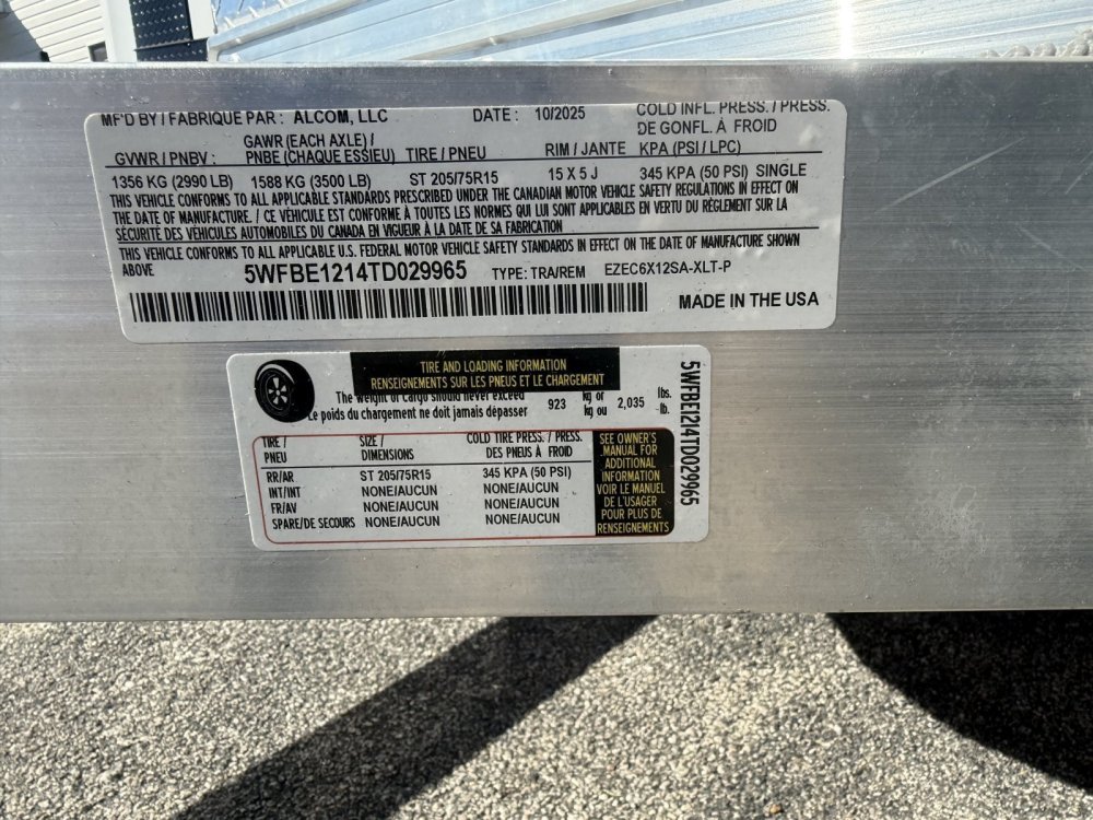 New 2026 Alcom 6X12 SA ALUMINUM Enclosed Cargo