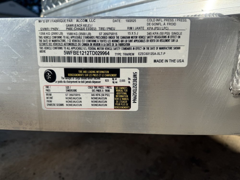 New 2026 Alcom 6X12 SA ALUMINUM Enclosed Cargo