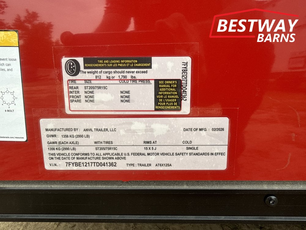 New 2026 Anvil 6X12 BLACKOUT Enclosed Cargo