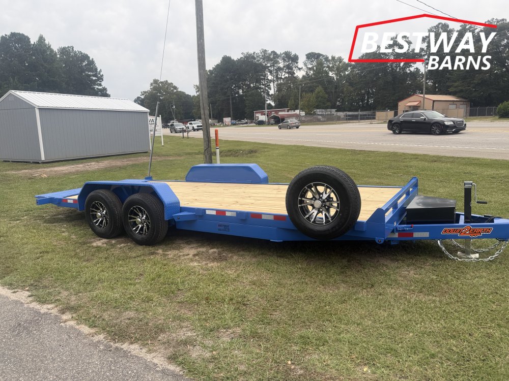 New 2027 Down 2 Earth 82X20 POWER TILT WOOD Deck Car Hauler