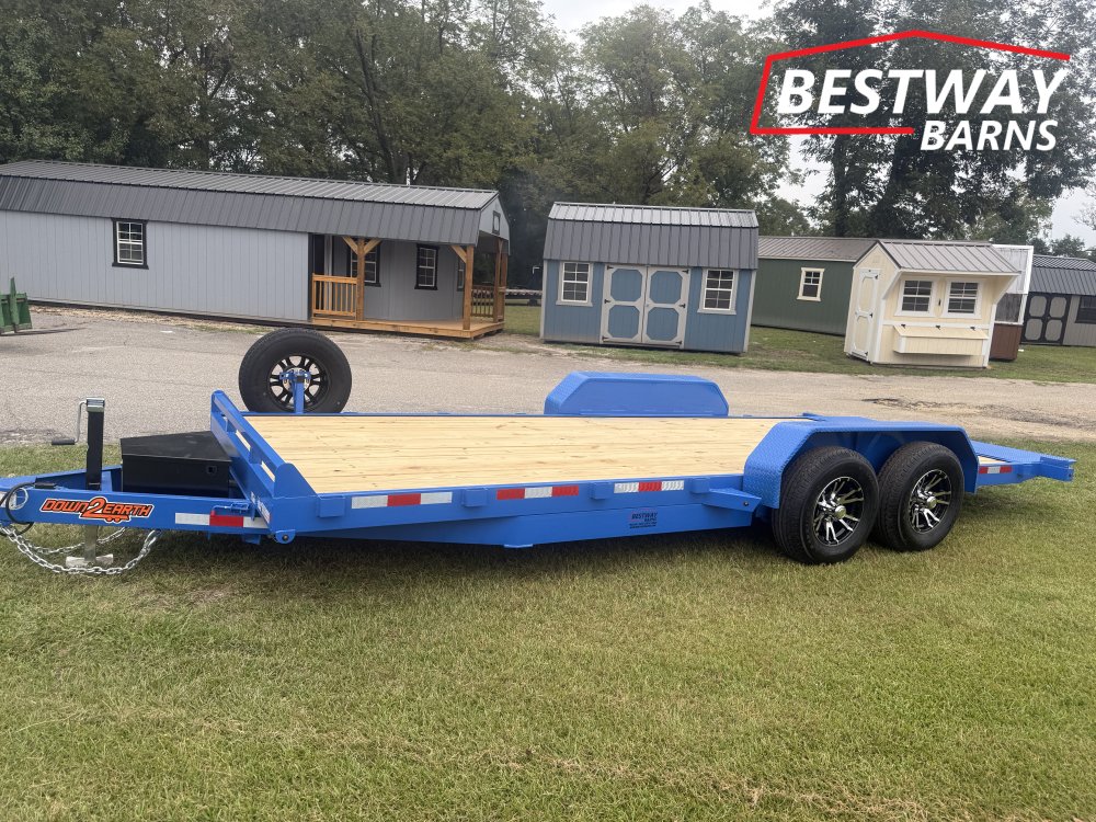 New 2027 Down 2 Earth 82X20 POWER TILT WOOD Deck Car Hauler