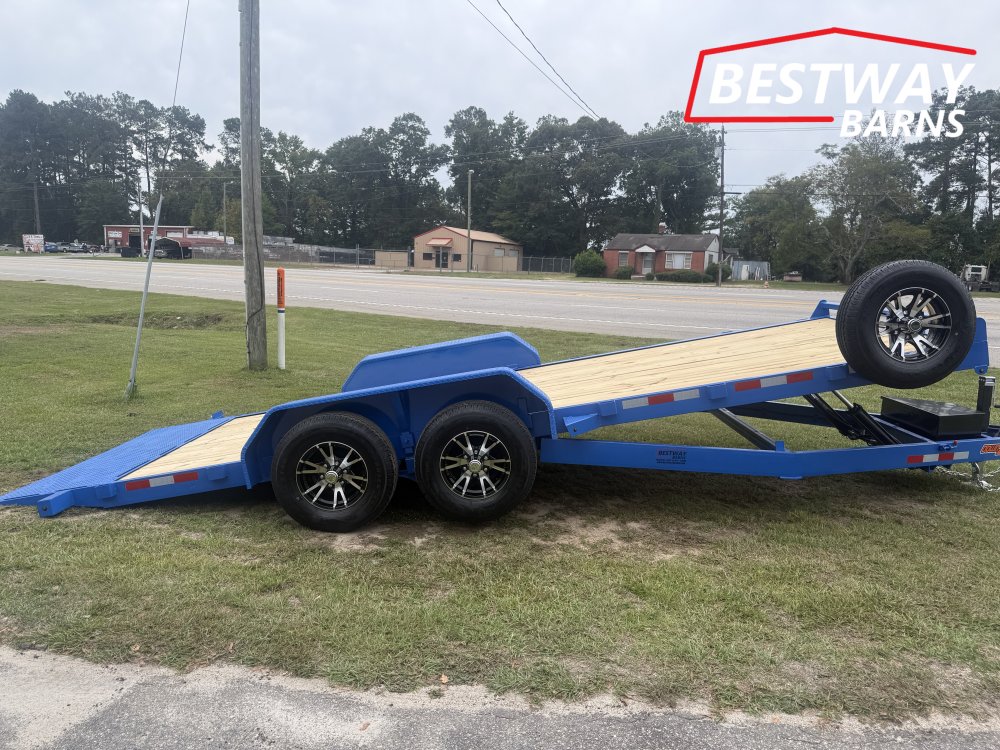 New 2027 Down 2 Earth 82X20 POWER TILT WOOD Deck Car Hauler