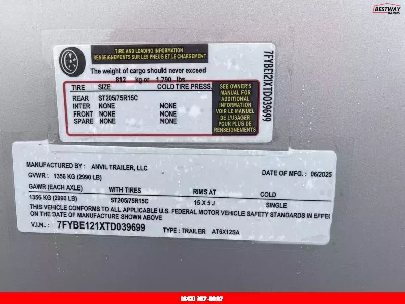 New 2025 Anvil 6X12 BLACKOUT Enclosed Cargo