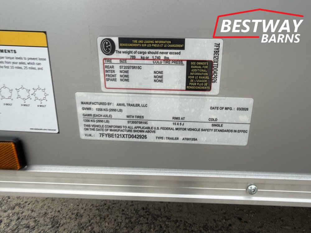 New 2026 Anvil 6X12 Enclosed Cargo