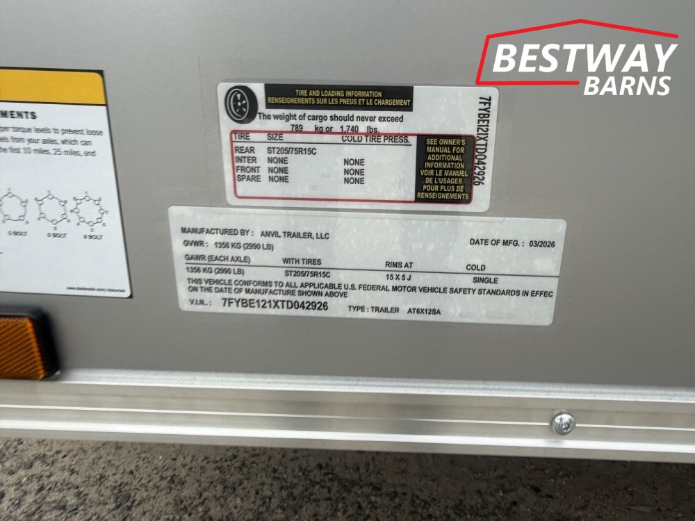 New 2026 Anvil 6X12 Enclosed Cargo