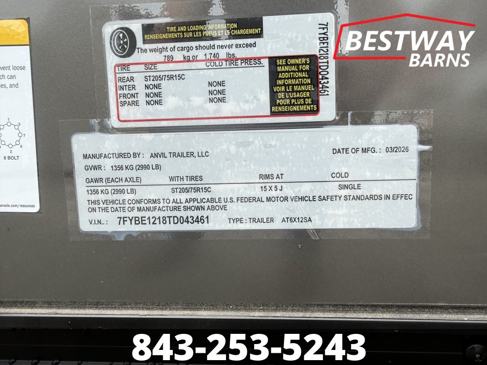 New 2026 Anvil 6X12 BLACKOUT Enclosed Cargo