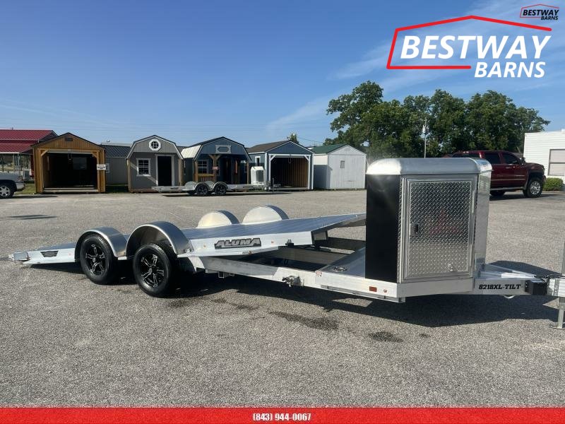 New 2027 Aluma 8218 EXECUTIVE TILT W/ CARGO BOX Car Hauler