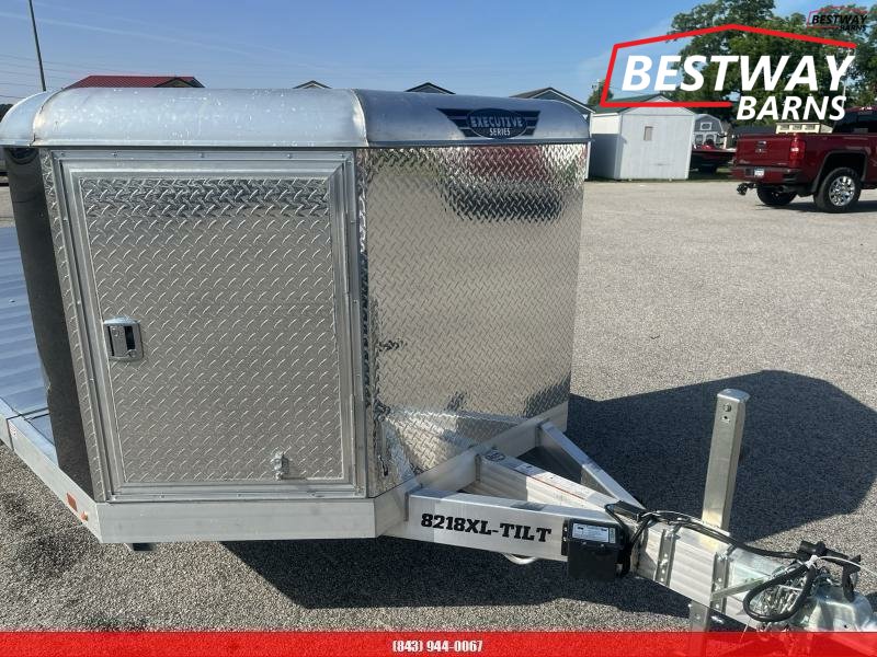 New 2027 Aluma 8218 EXECUTIVE TILT W/ CARGO BOX Car Hauler