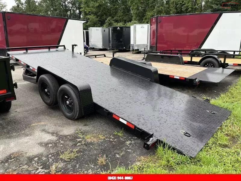 New 2026 Down 2 Earth 82X20 POWER TILT SOLID STEEL Deck Car Hauler