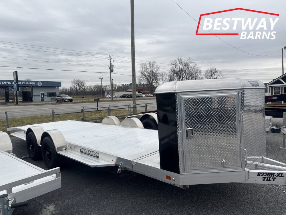New 2027 Aluma 8220H XL TILT W/ CARGO BOX Car Hauler