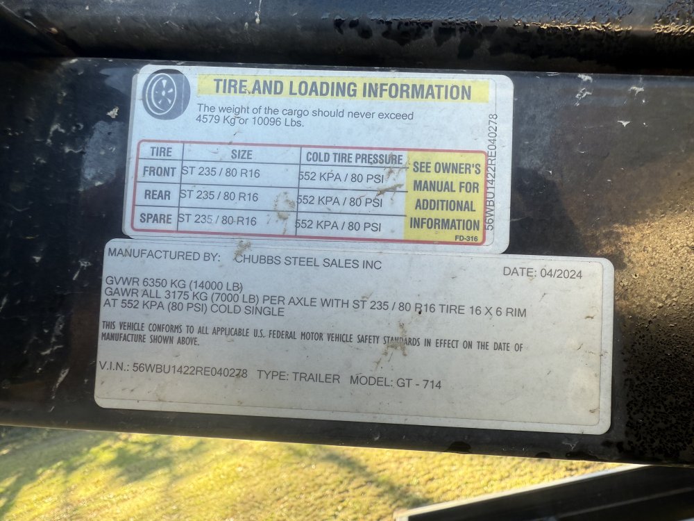 REPO 2024 Chubbs 7X14 REPO Dump