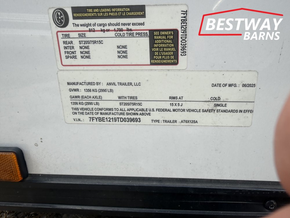 REPO 2026 Anvil 6X12 BLACKOUT Enclosed Cargo