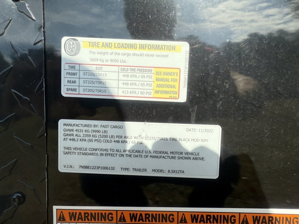 Used 2023 Fast Cargo 8.5X12 CONSESSION Enclosed Cargo