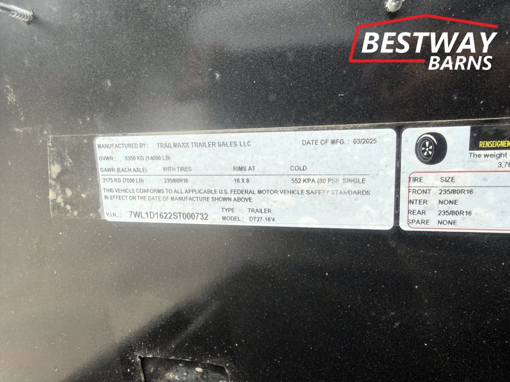 REPO 2025 Trail Maxx 7X16 14k Dump