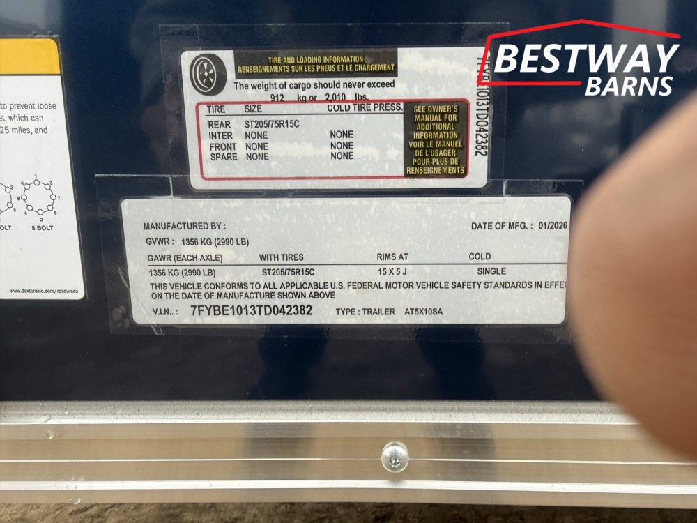 New 2026 Anvil 5 X 10 Enclosed Cargo