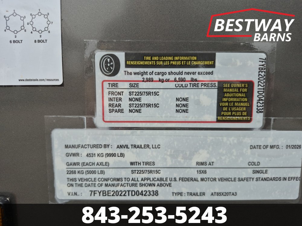 New 2026 Anvil 8.5 X 20 CUSTOM Enclosed Cargo