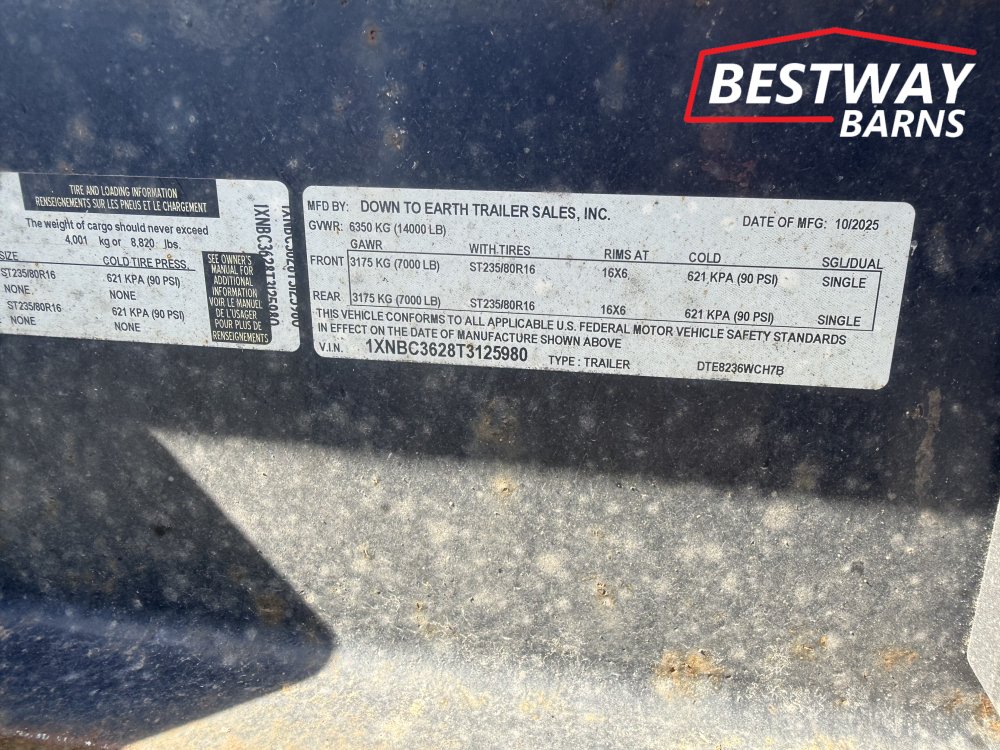 REPO 2026 Down 2 Earth 82 X 36' DUAL CAR HAULER Car Hauler