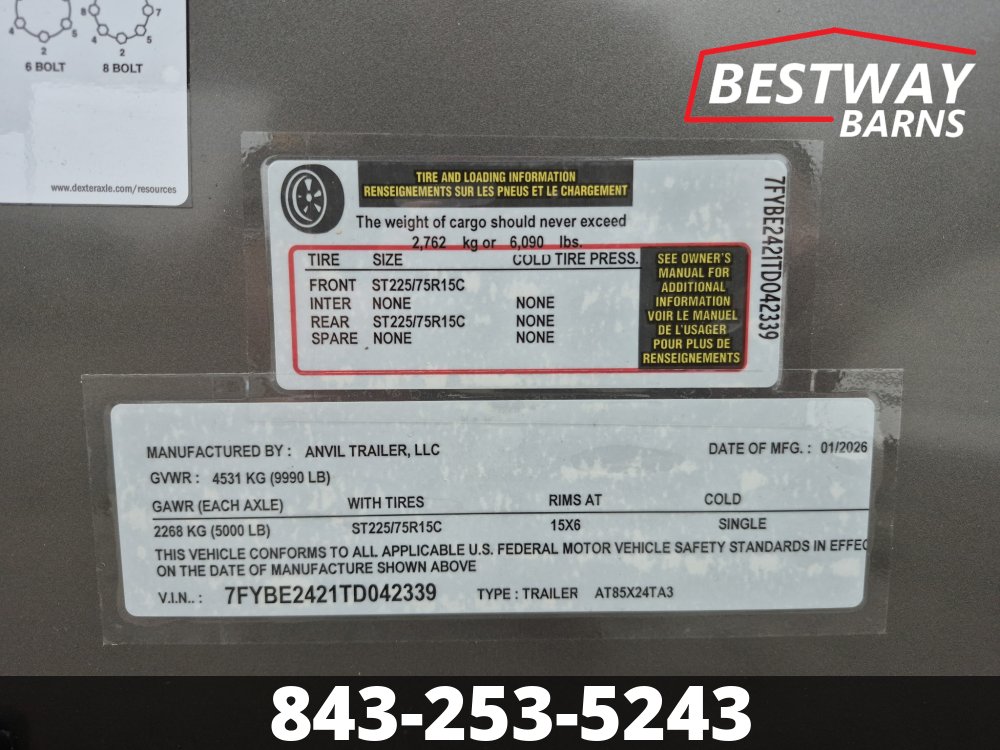 New 2026 Anvil 8.5 X 24' BLACKOUT Enclosed Cargo