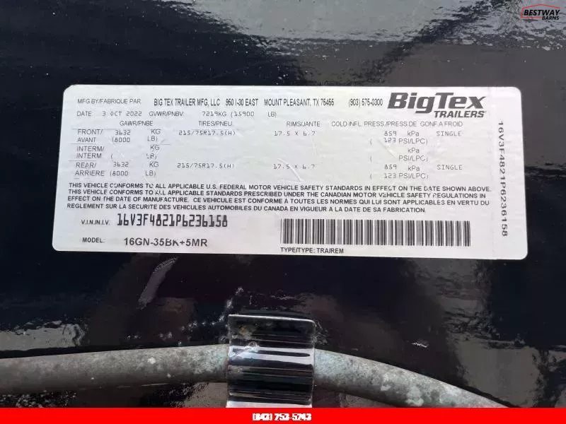 REPO 2023 Big Tex REPO 16K 102 X 40 GOOSENECK Equipment